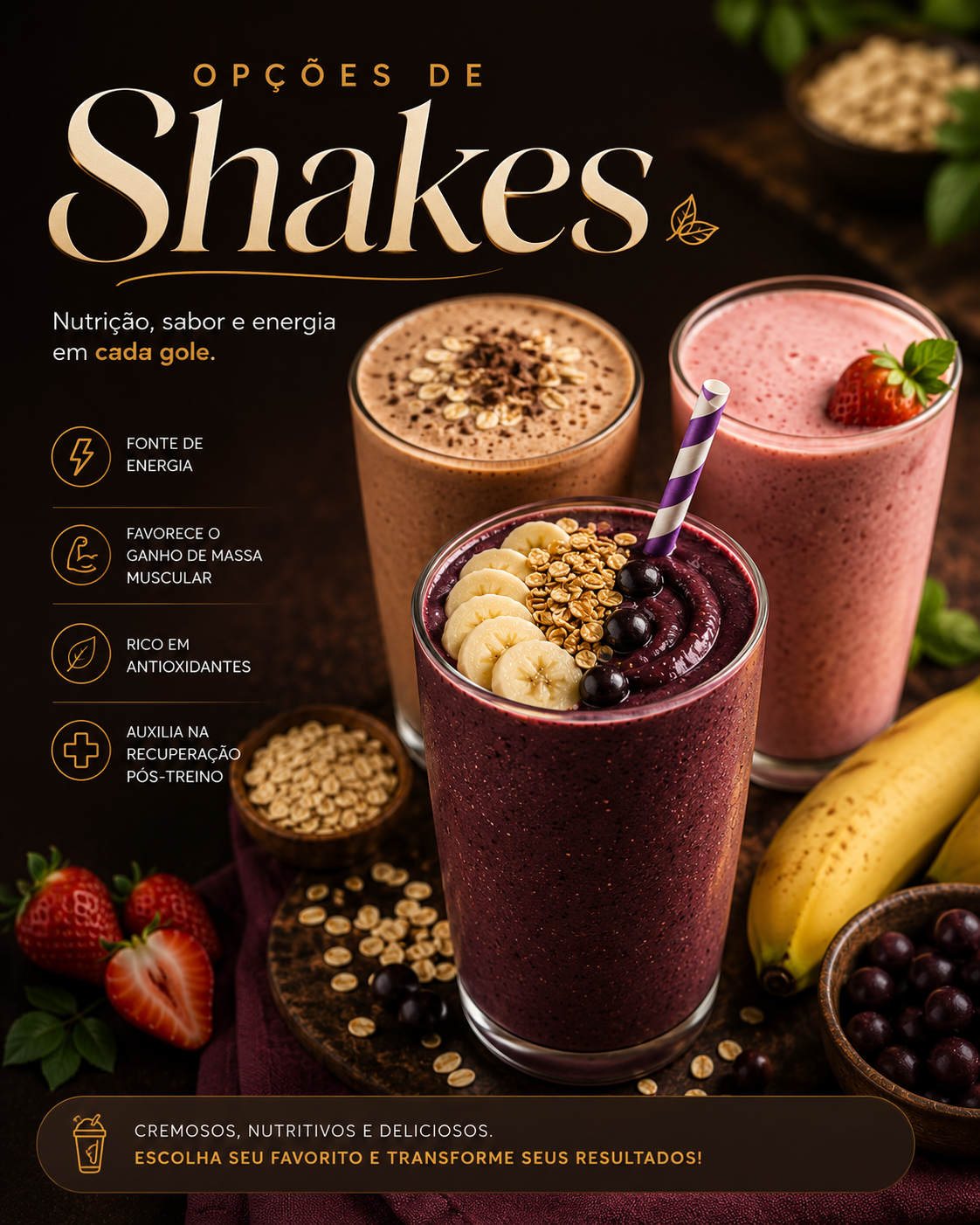 Receitas de shakes